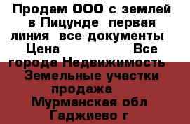 Продам ООО с землей в Пицунде, первая линия, все документы › Цена ­ 9 000 000 - Все города Недвижимость » Земельные участки продажа   . Мурманская обл.,Гаджиево г.